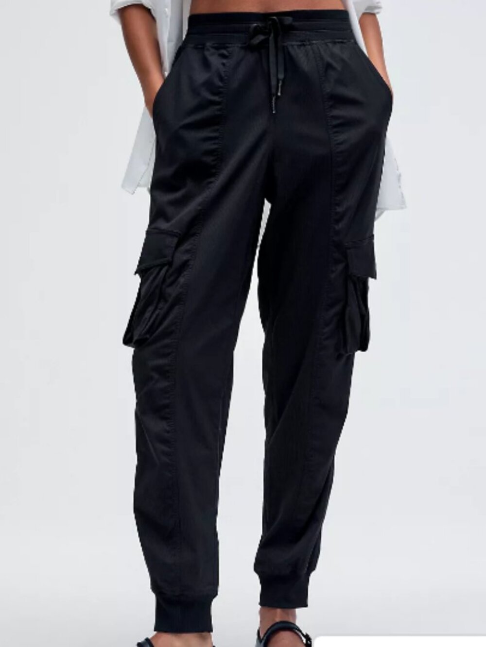 Lululemon Dance Studio Relaxed-Fit Mid-Rise Jogger Pants Black Pockets S Cargo